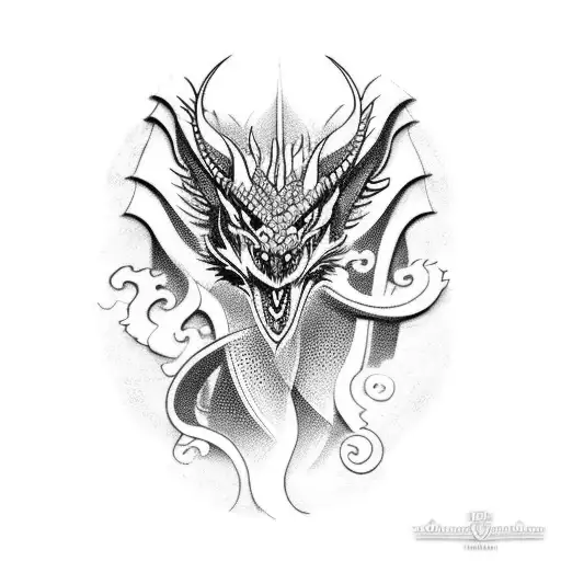 time traveler dragon tattoo design idea