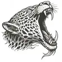 jaguar roar frontside tattoo design idea