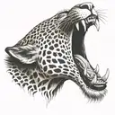 jaguar roar frontside tattoo design idea