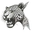 jaguar roar frontside tattoo design idea