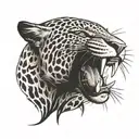 jaguar roar tattoo design idea
