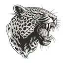 jaguar roar tattoo design idea