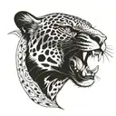 jaguar roar tattoo design idea
