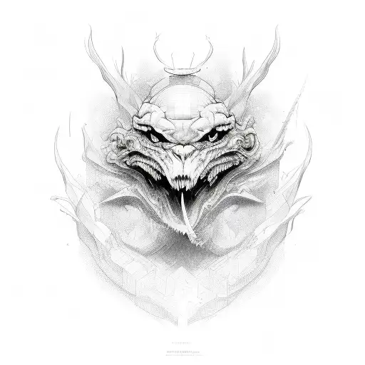 double face tattoo design idea