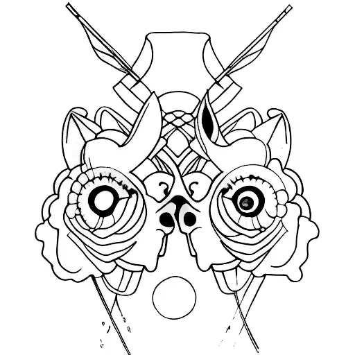 double face tattoo design idea
