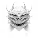 double face tattoo design idea