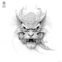 double face tattoo design idea