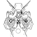 double face tattoo design idea