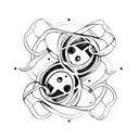 double face tattoo design idea