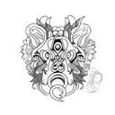 double face tattoo design idea