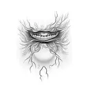 face aye lightning  tattoo design idea