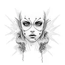 face aye lightning  tattoo design idea