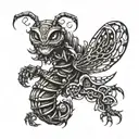  blending the themes of gym and transformation, featuring a caterpillar evolving into a muscular figure tattoo design idea