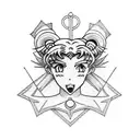 sailor moon  tattoo design idea