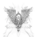 money with wings. tattoo design idea