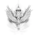 money with wings. tattoo design idea