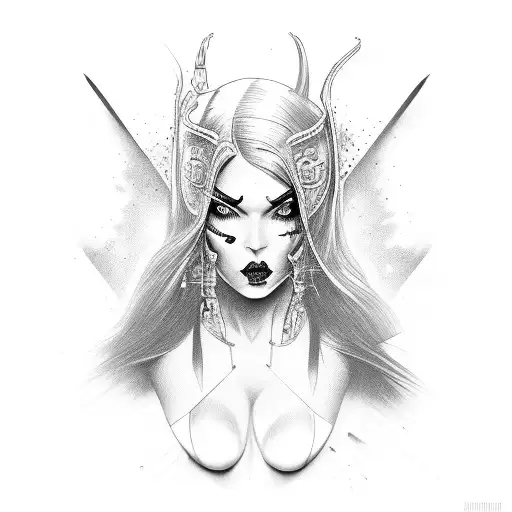 dark stripper  tattoo design idea