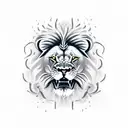 Lion eating snake  tattoo design idea