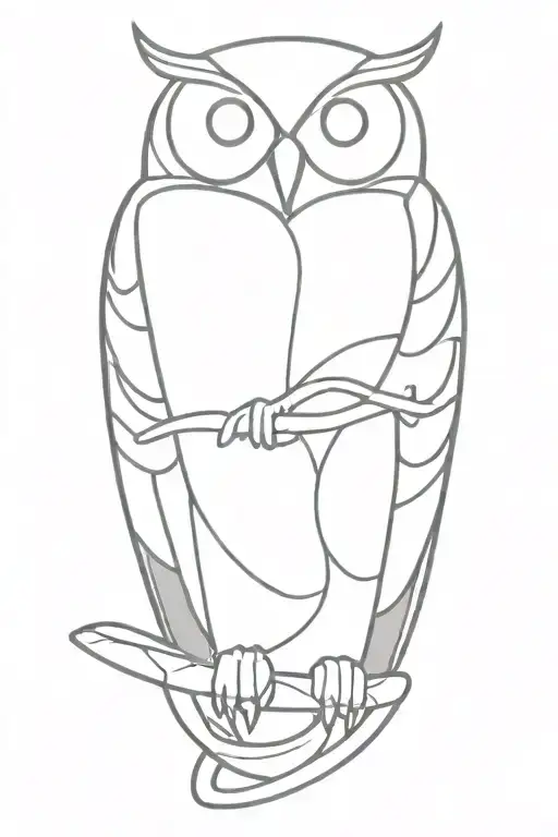 owl clutching a snake intertwined tattoo design idea