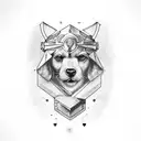 teddy with libra sign tattoo design idea