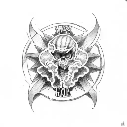 words "raise hell praise dale tattoo design idea