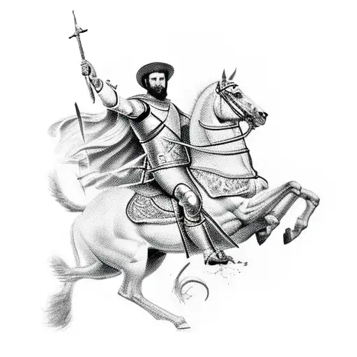 saint george killing tattoo design idea