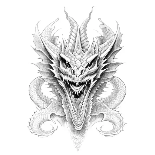 a dragon with the name mylo in it tattoo design idea