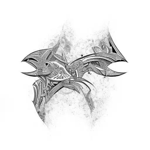 neotribal style around triceps tattoo design idea