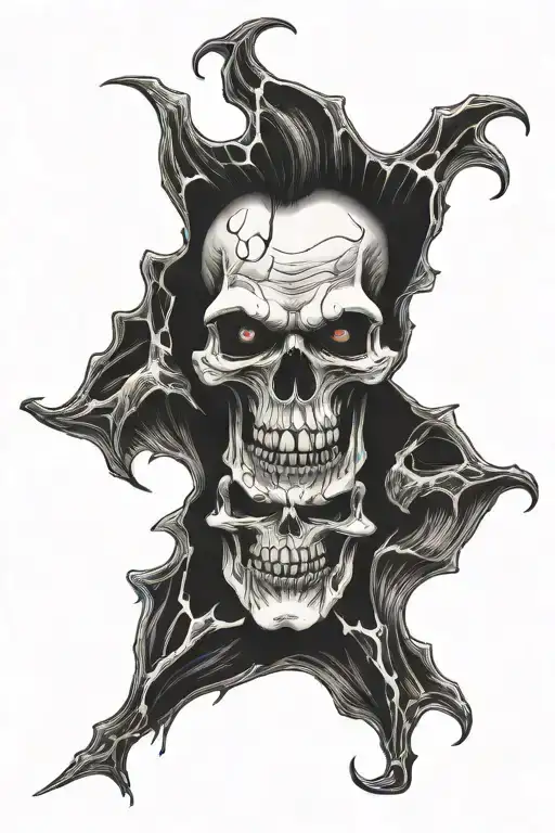 a vampire skull tattoo design idea