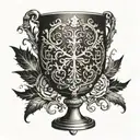 dark gothic chalice  tattoo design idea