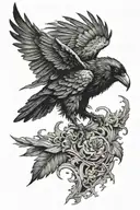 crow  tattoo design idea