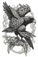 crow  tattoo design idea