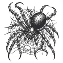 black metal spider tattoo design idea