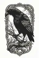 evil crow  tattoo design idea