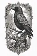 crow  tattoo design idea