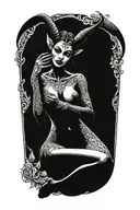 nude succubus tattoo design idea