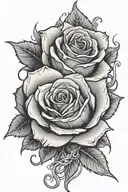 scary gothic rose  tattoo design idea
