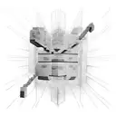 minecraft sword with creeper in the reflection tattoo design idea