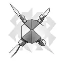 minecraft sword with creeper in the reflection tattoo design idea