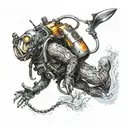 nautical,commercial diver tattoo design idea
