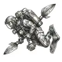 nautical,commercial diver tattoo design idea