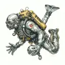 nautical,commercial diver tattoo design idea