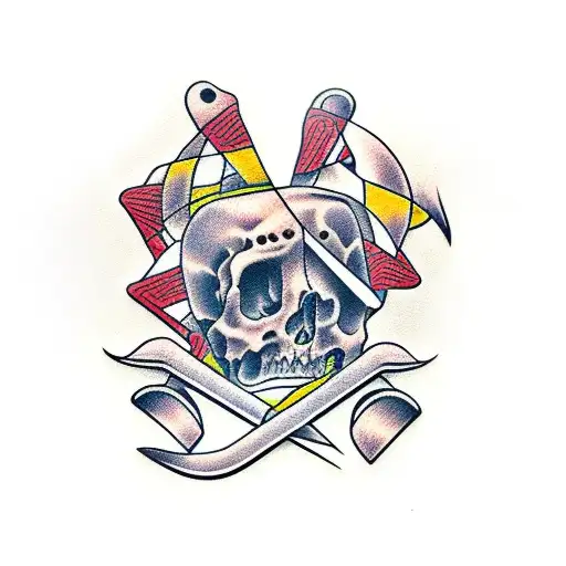 scissors tattoo design idea