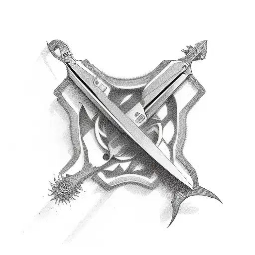 scissors tattoo design idea