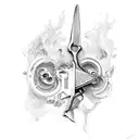 scissors tattoo design idea