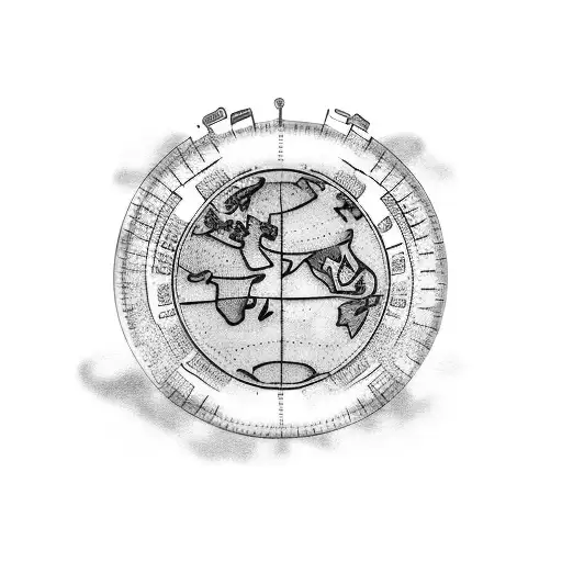 A tattoo of a beer mug with a world map wrapping around it, symbolizing your passion for the beer industry and traveling tattoo design idea