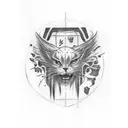 Tattoo that includes family,friends,anime,and about life is of men tattoo design idea