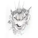 Tattoo that includes family,friends,anime,and about life is of men tattoo design idea