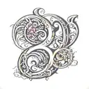 S with semi colon tattoo design idea