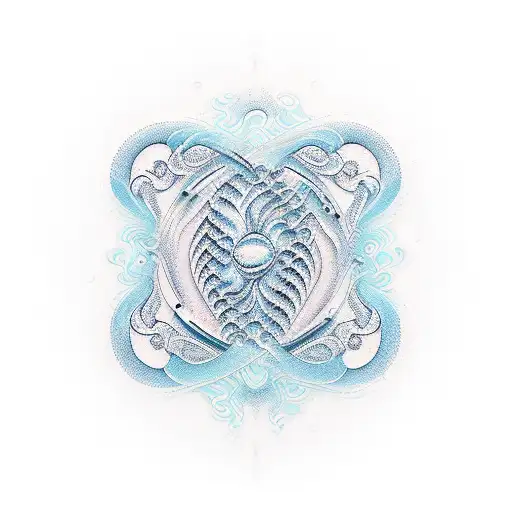 Water waves changing its direction from the vibration of techno music tattoo design idea